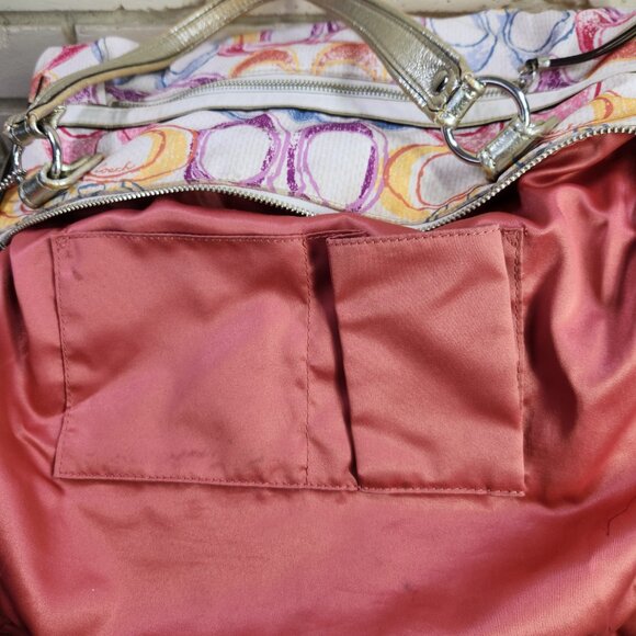 Coach Poppy Dream Signature C's Colorful Tote Bag - Picture 13 of 15
